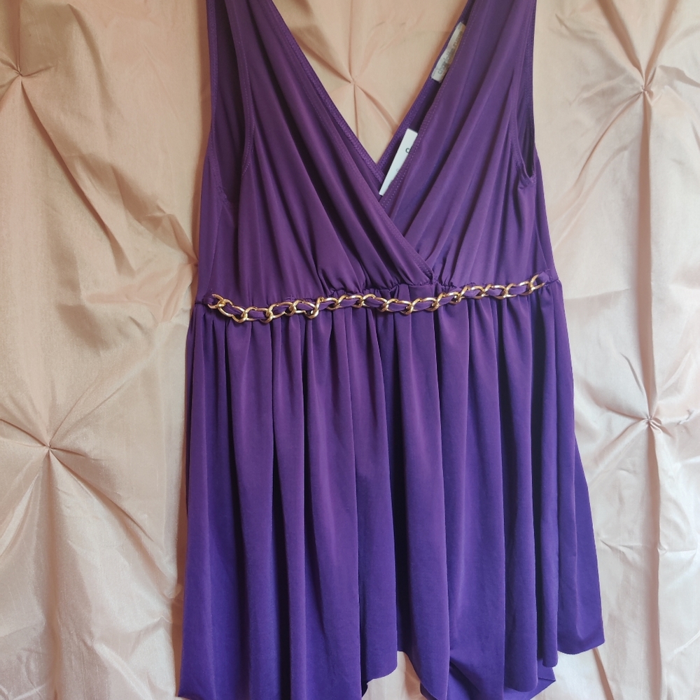 Purple sleeveless top